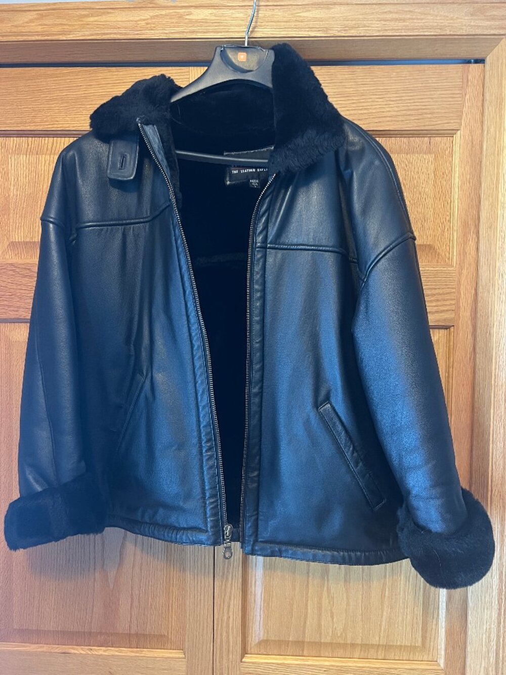 Women's Wilsons Black Leather Jacket, Size L